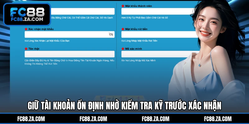 Giữ tài khoản ổn định nhờ kiểm tra kỹ trước xác nhận